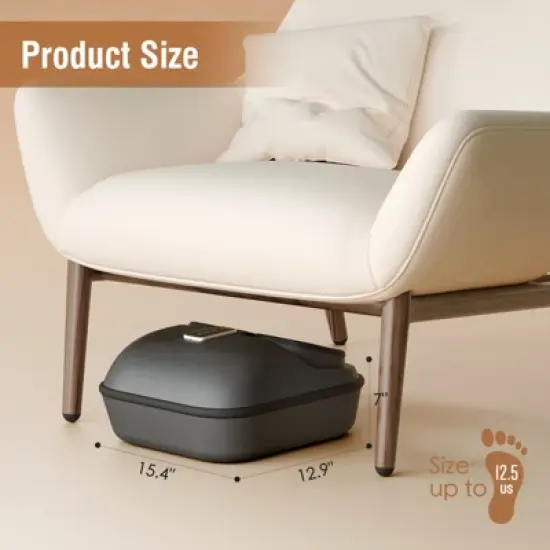 SUGIFT Shiatsu Foot Massager with Heat &ndash; 6D Deep Kneading, Rolling & Compression, 3 Modes & 2 Intensities, Remote Control image {7}