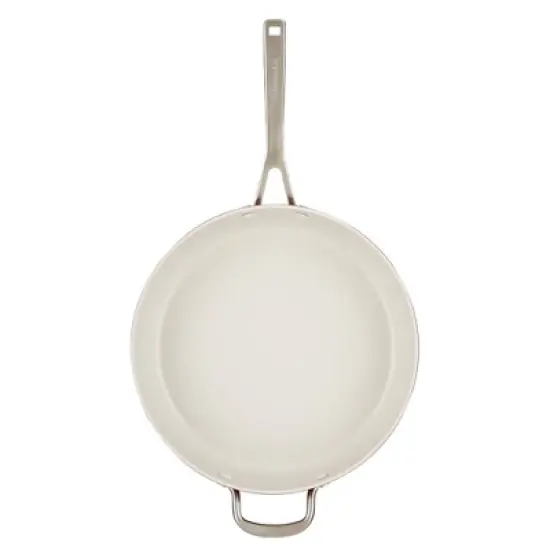 KitchenAid 5qt Hard Anodized Ceramic Nonstick Saute Pan with Lid Empire Red: Hand Wash, Gas & Electric Compatible image {7}