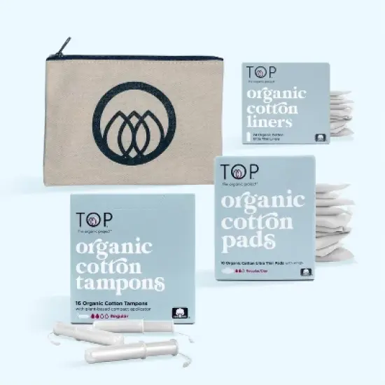 TOP the organic project Fragrance free First Period Gift Box - 55pc image {3}