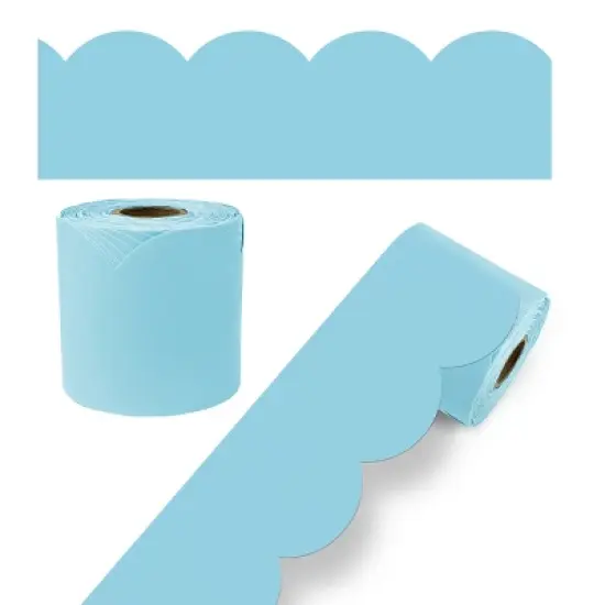 Carson Dellosa Education 65' Sky Blue Rolled Scalloped Bulletin Board Borders (1 roll) image {5}