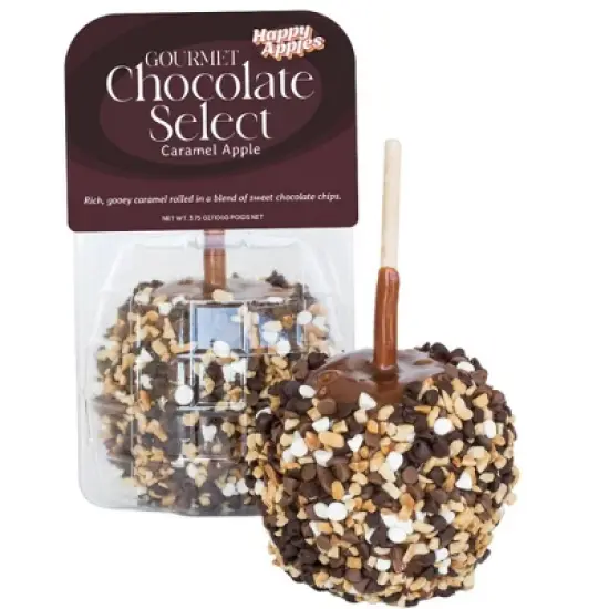 Happy Apples Gourmet Chocolate Select Caramel Apple - 11oz image {1}