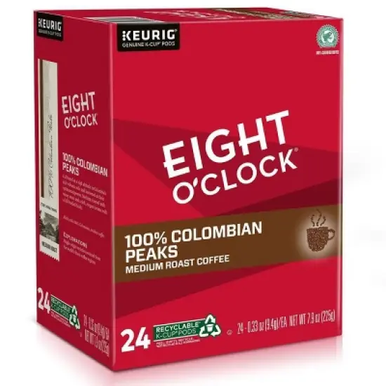 Eight O'Clock Colombian Medium Roast Coffee Pods - 24ct image {1}