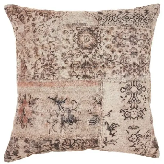  Persian Patchwork Throw Pillow Gray  - Nicole Curtis image {6}