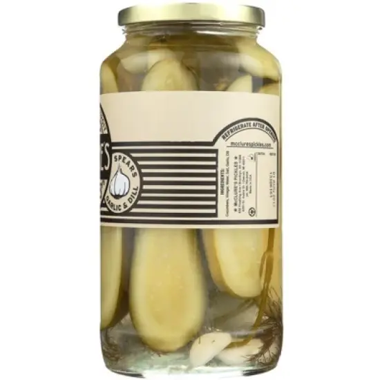 McClure's Garlic & Dill Spears Pickles - Case of 6/32 oz image {4}