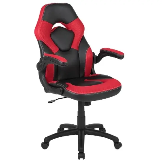 Flash Furniture Gaming Desk and Racing Chair Set with Cup Holder, Headphone Hook, and Monitor/Smartphone Stand image {9}