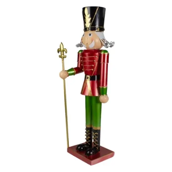 Northlight 23.75" Red and Green Metal Nutcracker Soldier Christmas Decoration image {4}