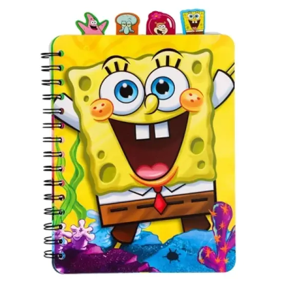 Inkology, LLC Nickelodeon SpongeBob SquarePants 4-Tab Spiral Notebook With 160 Dotted Sheets image {9}