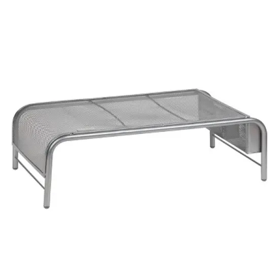 Mind Reader Metal Mesh Monitor Stand and Laptop Riser Silver image {6}