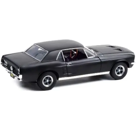 1967 Ford Mustang Coupe Matt Black (Adonis Creed's) "Creed" (2015) Movie 1/18 Diecast Model Car by Greenlight image {1}