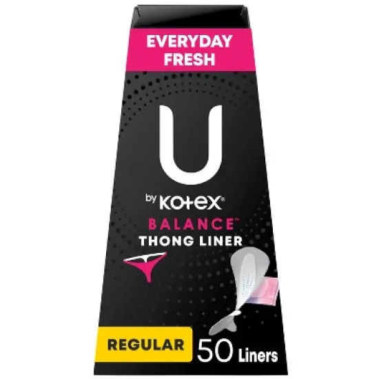 U by Kotex Balance Daily Wrapped Thong Panty Liners - Light Absorbency - Regular Length - 50ct image {10}