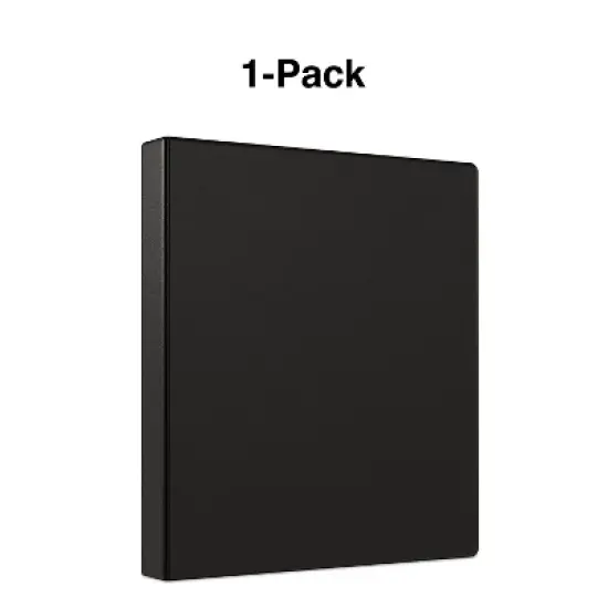 Staples Simply Light-Use 1-Inch Round 3-Ring Non-View Binder Black (26645) 1337657 image {5}