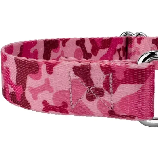 Country Brook Petz Pink Bone Camo Martingale Dog Collar and Leash image {5}