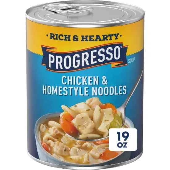 Progresso Rich & Hearty Chicken & Homestyle Noodle Soup - 19oz image {8}