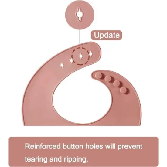 3 pack Silicone Bibs for Babies Toddlers Girls| Adjustable Waterproof BPA Free Soft Durable Bibs image {2}