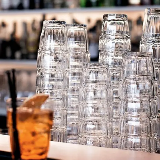 Bormioli Rocco 21.75 oz. Rock Bar Super Cooler Stackable Drink Glass, 6-Piece, Clear image {4}