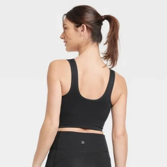 Women's Medium Support Seamless U-Back Longline Sports Bra - All in Motion&trade; image {1}