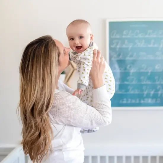 Burt's Bees Baby&reg; Be Honey Bee Striped Sleep 'N Play Footed Pajama - Yellow/White/Black image {1}