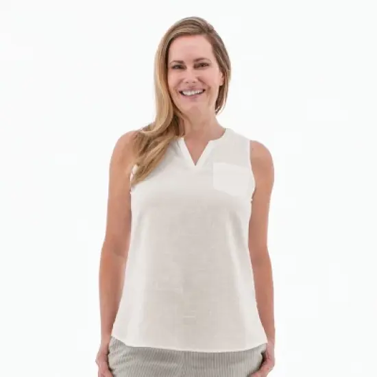 Aventura Clothing Women's Devonne Split Neck Tank Top image {5}