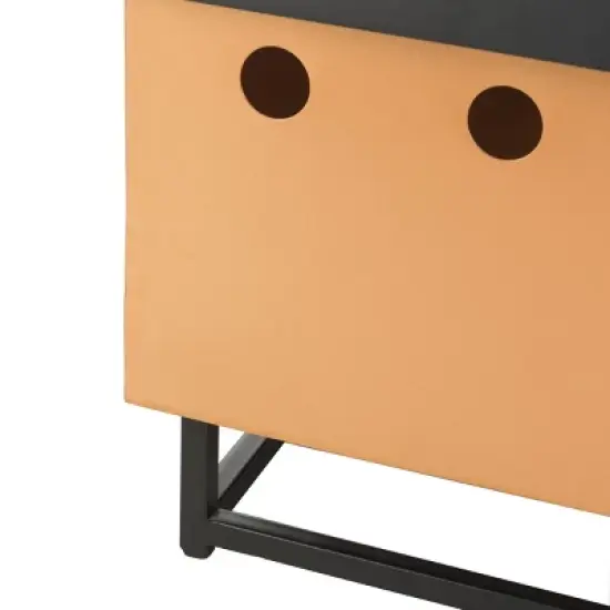 Wyatt Square Outdoor Fire Pit - PIT2004 - Copper/Black - Safavieh image {6}