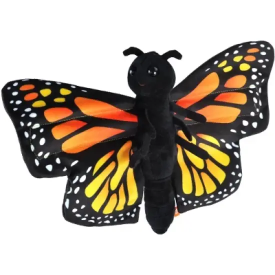 Wild Republic Huggers Monarch Butterfly Stuffed Animal, 8 Inches image {1}