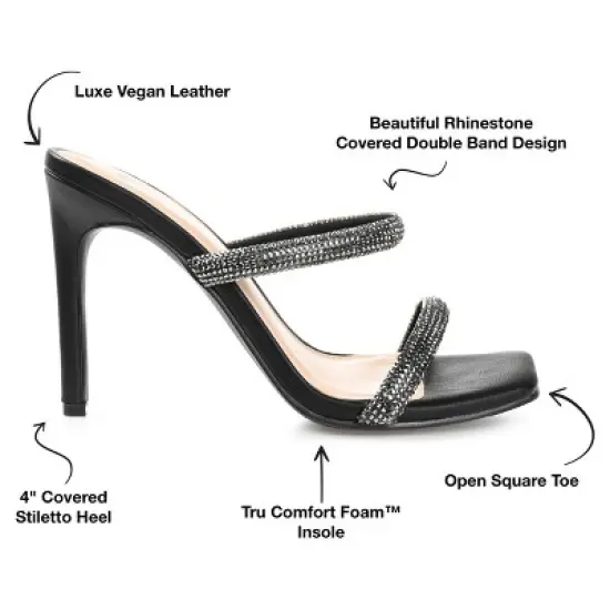 Journee Collection Womens Reena Tru Comfort Foam Open Toe High Stiletto Pumps image {7}