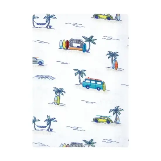 Hudson Baby Infant Boy Cotton Flannel Burp Cloths Bundle, Surfer Dude, One Size image {2}