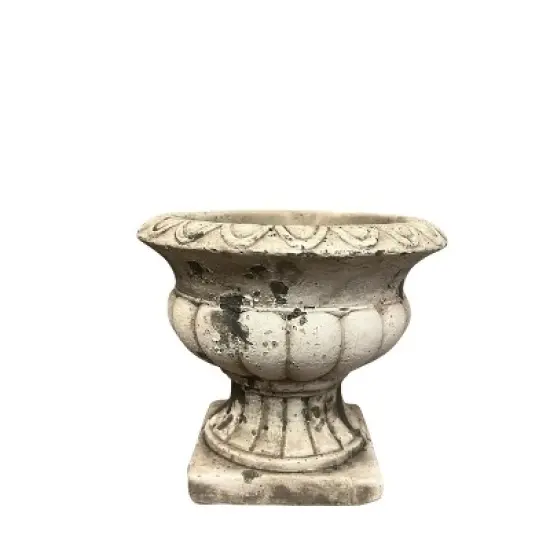 Slickblue Cement Planter Urn, Classical Design, Decorative Flower Pot, Indoor Desk or Table Accent, 5.9"x4.7" image {5}