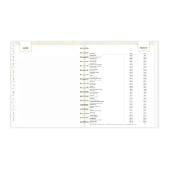 Day Designer 2024 Planner 8"x10" Daily/Monthly Frosted Cover Rugby Stripe Black image {11}