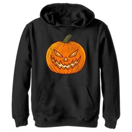 Boy's Lost Gods Halloween Evil Jack-O'-Lantern Pull Over Hoodie image {3}