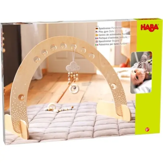 HABA Dots Play Gym - Space Saving Natural Wooden Arch for Dangling Elements image {4}