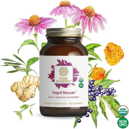 Pure Synergy Rapid Rescue&reg; &ndash; Fast Acting Immune Support Supplement | 42 Capsules image {1}