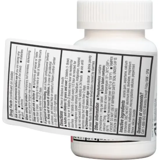 HealthA2Z &ndash; Bismuth Subsalicylate 262 mg Multi-Symptom Relief &ndash; 100 Chewable Tablets image {1}