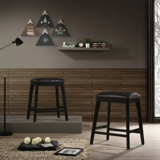 Set of 2 25" Mirabelle Upholstered Counter Height Barstools - Carolina Chair & Table image {1}