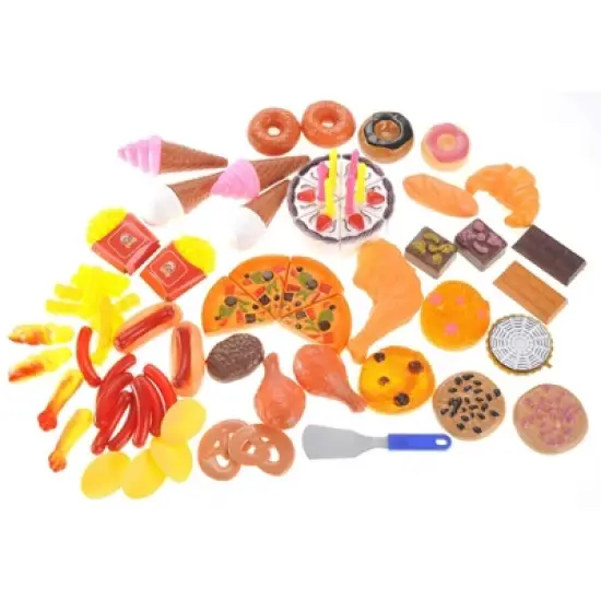 Link 130 Pcs Deluxe Pretend Play, Food Assortment Set, Plastic Grocery And Pantry Items image {3}