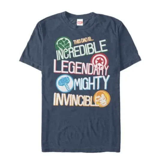 Men's Marvel Father's Day Avengers Dad Words T-Shirt image {2}