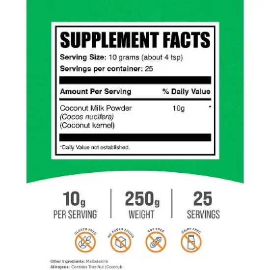 BulkSupplements Coconut Milk Powder image {1}
