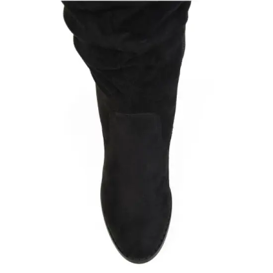 Journee Collection Womens Kaison Wide Calf Stacked Heel Over The Knee Boots image {3}