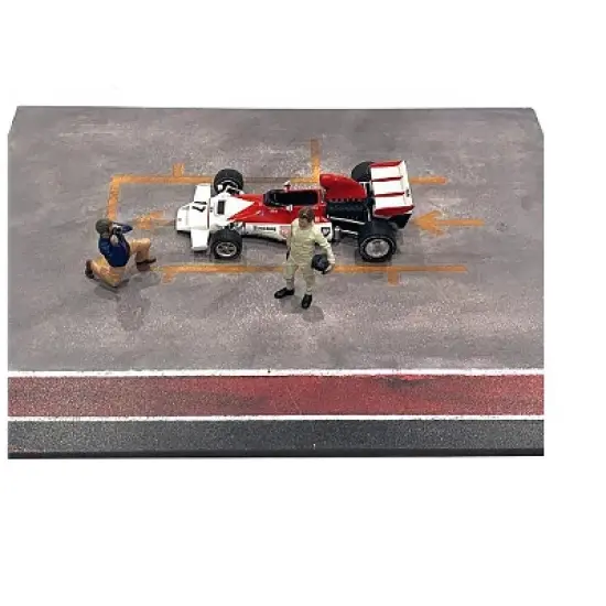 "Race Day" Two Diecast Figures Set 1 for 1/43 Scale Models by American Diorama image {2}
