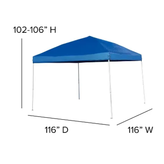 Emma and Oliver 8'x8'  Weather Resistant, UV Coated Pop Up Canopy Tent with Reinforced Corners, Height Adjustable Frame and Carry Bag image {5}