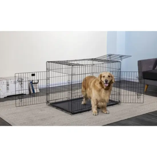 Go Pet Club 3 Door Foldable Metal Dog Crate 24" to 48" Long TD-24 image {5}