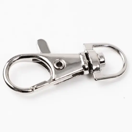 Unique Bargains Key Ring Chain Metal Lobster Swivel Clasp Silver Tone 1.4" x 0.6" x 0.28" 20Pcs image {3}