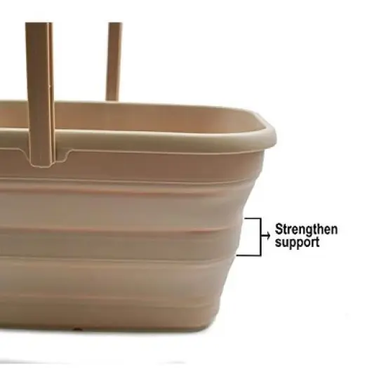 SAMMART 12L (3.1 Gallon) Collapsible Rectangular Handy Basket/Bucket image {3}