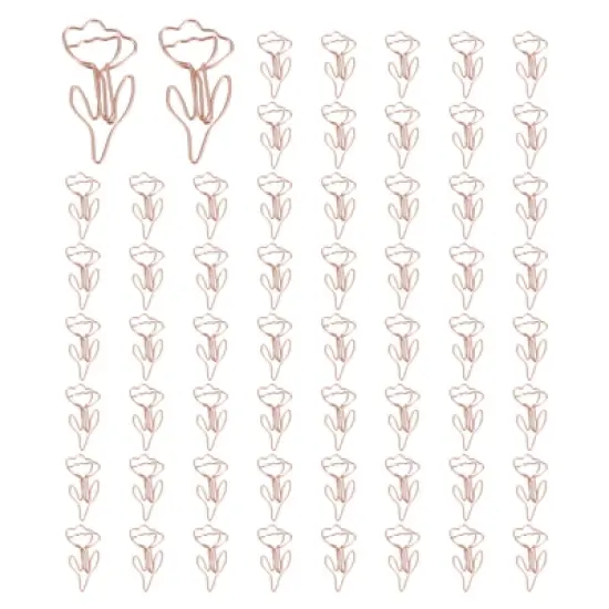 Unique Bargains Carbon Steel Office Decorative Paper Clips and Fasteners 60 Pcs image {6}