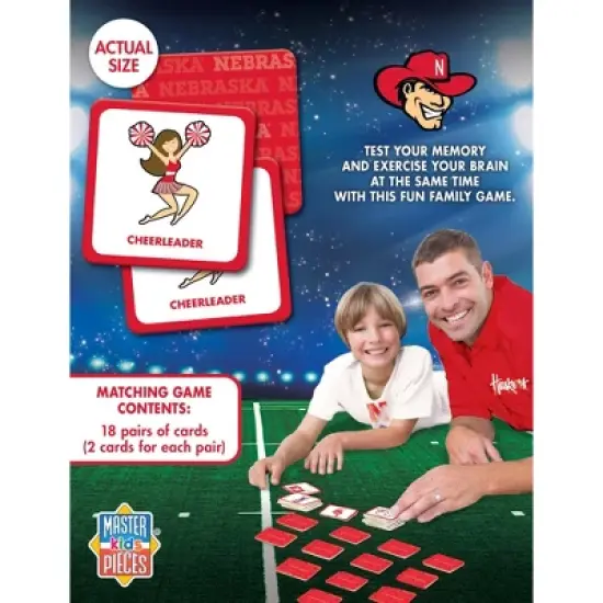 MasterPieces Officially Licensed NCAA Nebraska Cornhuskers Matching Game for Kids and Families image {3}