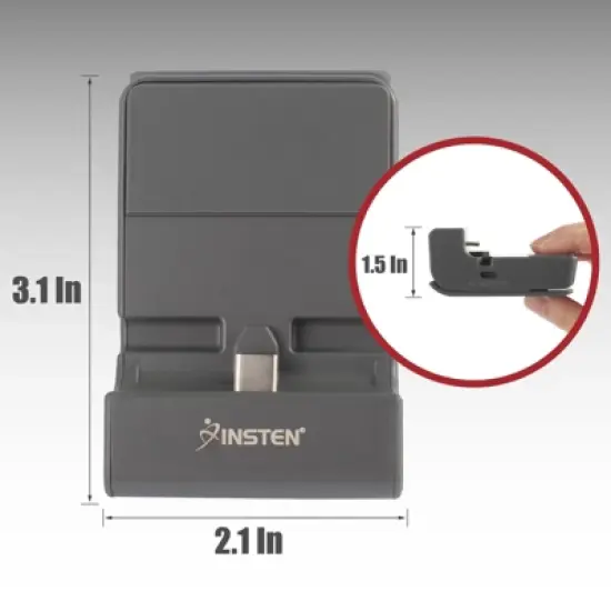 Insten Adjustable Charging Dock Stand for Nintendo Switch & Switch Lite & OLED Model Docking Station with USB C Port, Gray image {6}