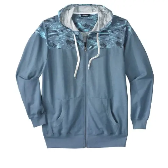 KingSize Men's Big & Tall French Terry Snow Lodge Hoodie image {7}