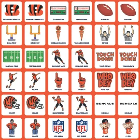 MasterPieces Officially Licensed NFL Cincinnati Bengals Matching Game for Kids and Families image {2}