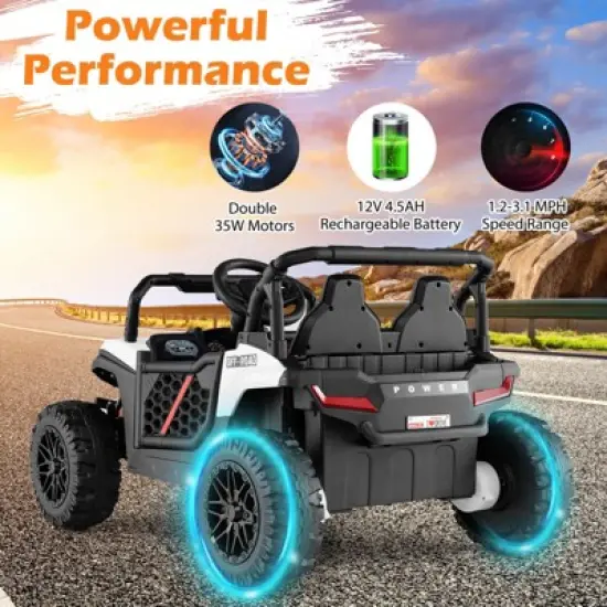 Infans 12V Kids Ride on Truck w/Parental Remote 3 Speeds & Reverse Forward Function image {4}