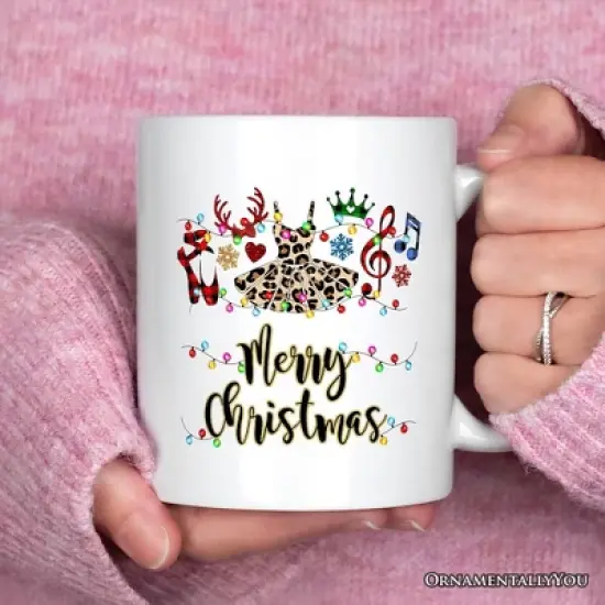 Ballet Buffalo Plaid Christmas Mug, Dance Teacher Gift (Non-Custom Only)| OrnamentallyYou image {3}