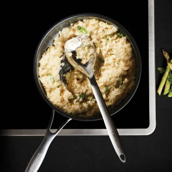 Circulon SteelShield C-Series 3pc Clad Tri-Ply Nonstick Chef Pan with Lid and Utensil Set image {1}